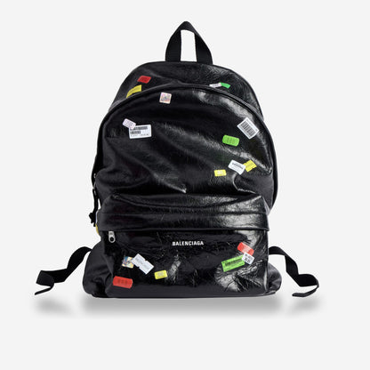 Balenciaga Printed Stickers Explorer Backpack