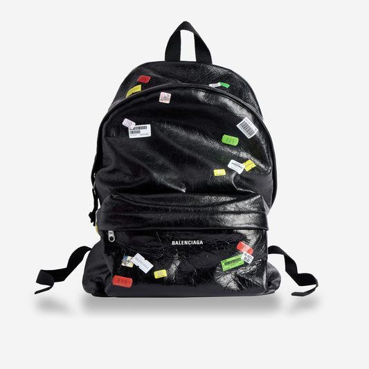 Balenciaga Printed Stickers Explorer Backpack