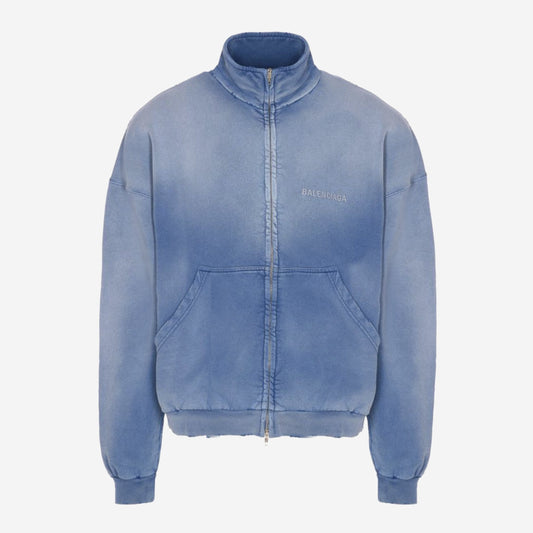 Balenciaga Faded Blue Logo Jacket