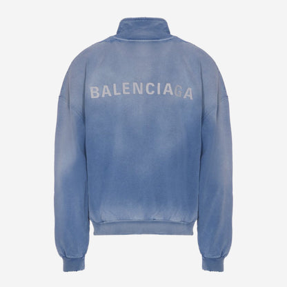 Balenciaga Faded Blue Logo Jacket