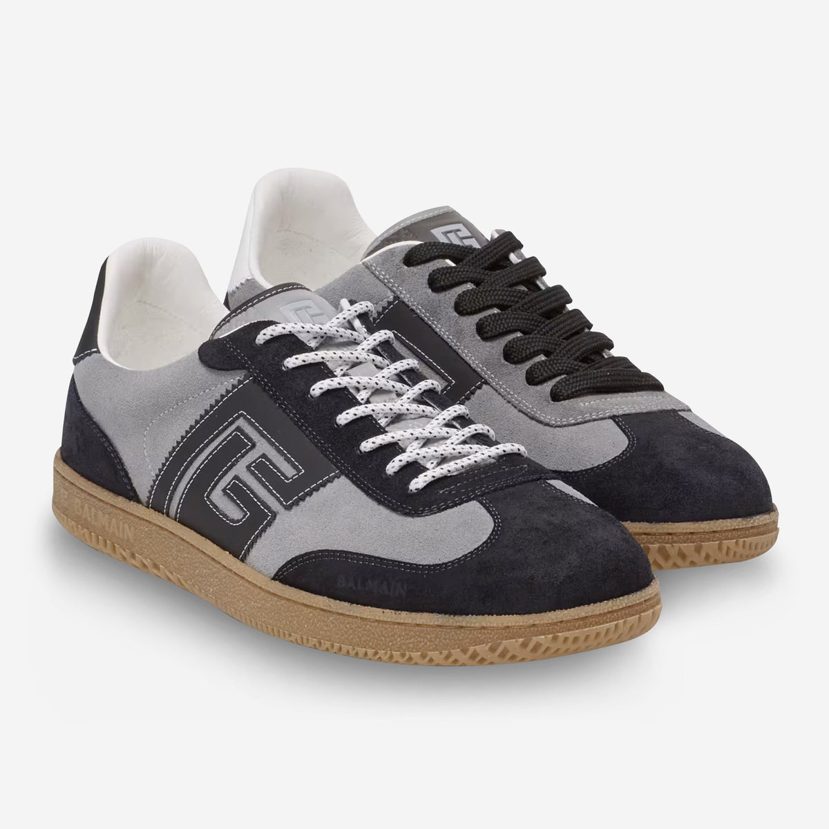 Balmain Suede Swan Sneakers
