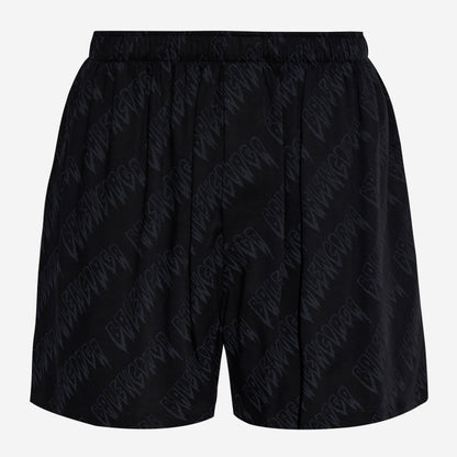 Balenciaga Creeper Logo Print Shorts