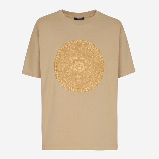 Balmain Embroidered Balmain Médaille T-Shirt