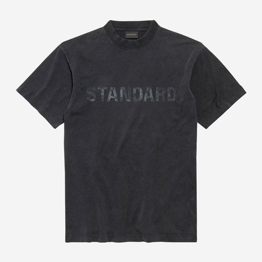 Balenciaga Standard Regular Fit Faded Black T-Shirt