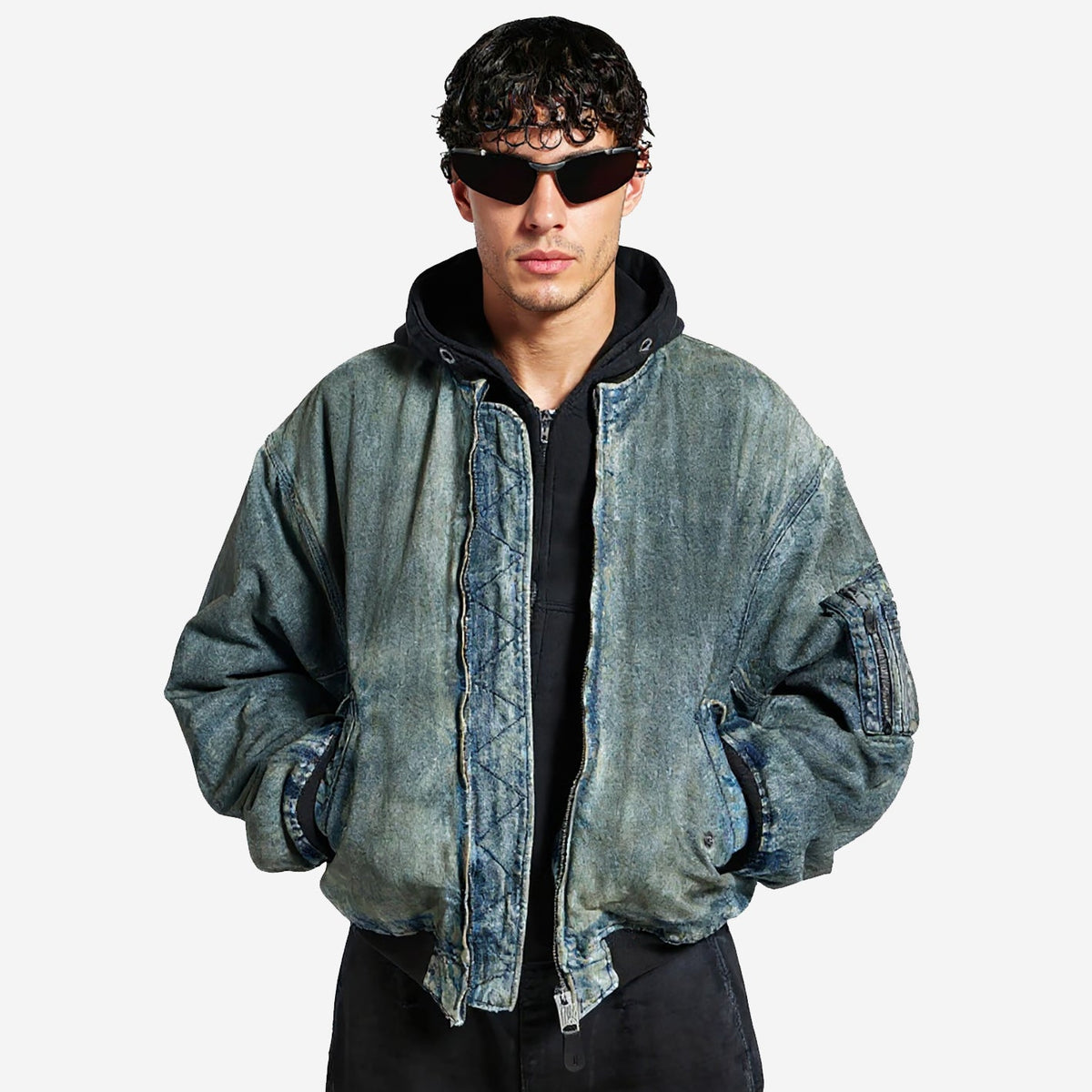 Balenciaga Dirty Grey Standard Bomber Jacket