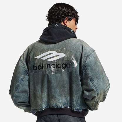 Balenciaga Dirty Grey Standard Bomber Jacket