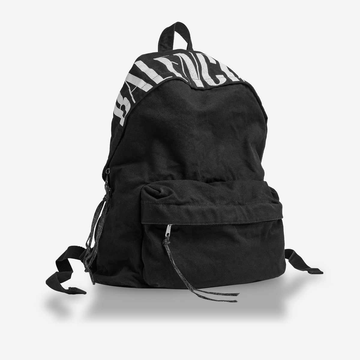 Balenciaga Editor Black Washed Canvas Backpack