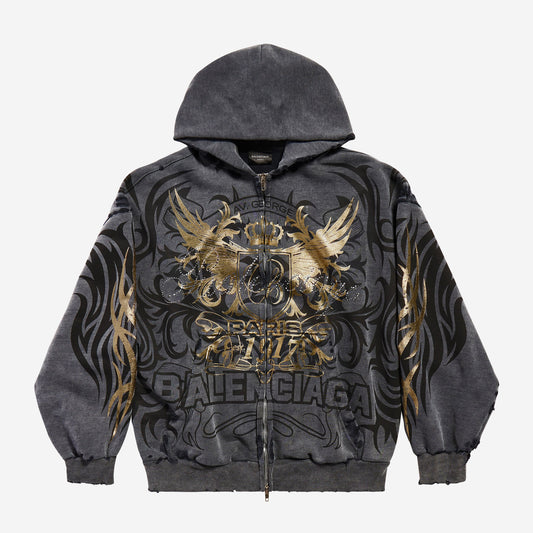 Balenciaga Tacky Gold Zip-up Hoodie