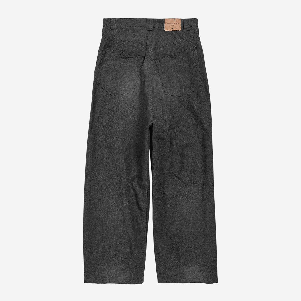 Balenciaga Trompe L'Oeil Anthracite And Cotton Denim Sweatpants