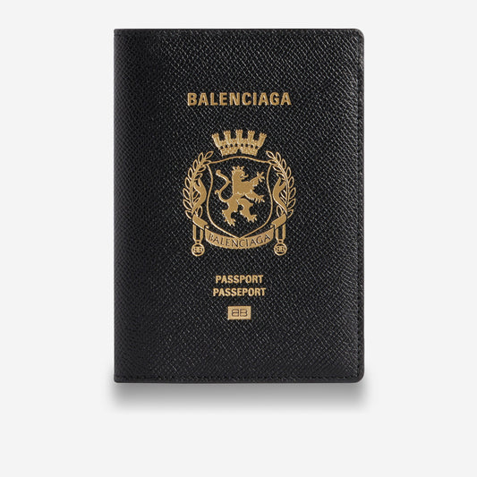 Balenciaga Textured Calfskin Passport Holder