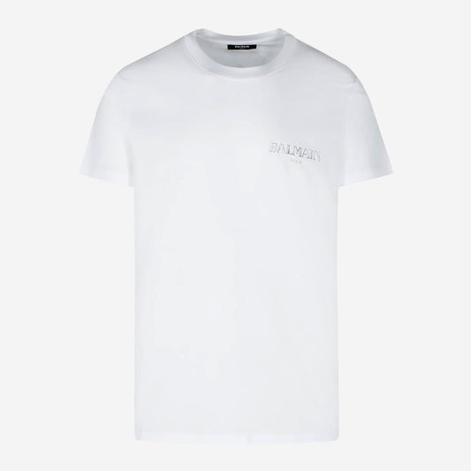 Balmain Vintage Gel Balmain Logo Slim Fit T-Shirt