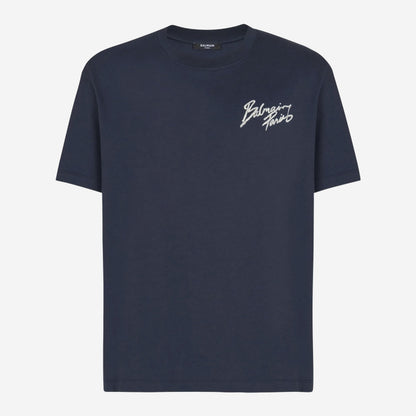 Balmain Small Balmain Paris Brush Print Logo T-Shirt