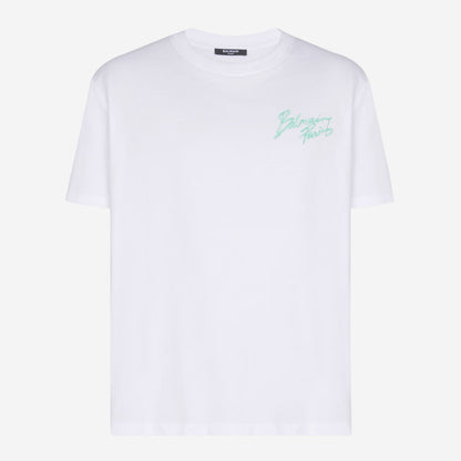 Balmain Small Balmain Paris Brush Print Logo T-Shirt
