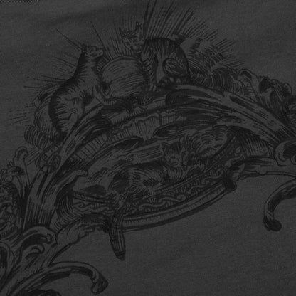 Baroque Print S/S T-Shirt - Charcoal