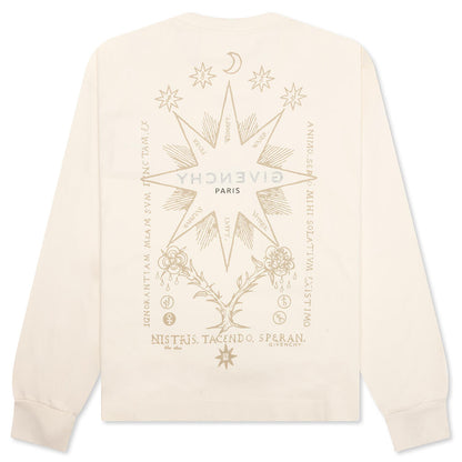 Boxy Fit Tarot Long Sleeve T-Shirt - Ivory