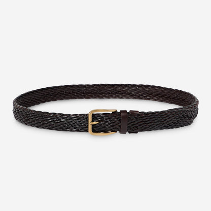 Brunello Cucinelli Braided Calfskin Belt