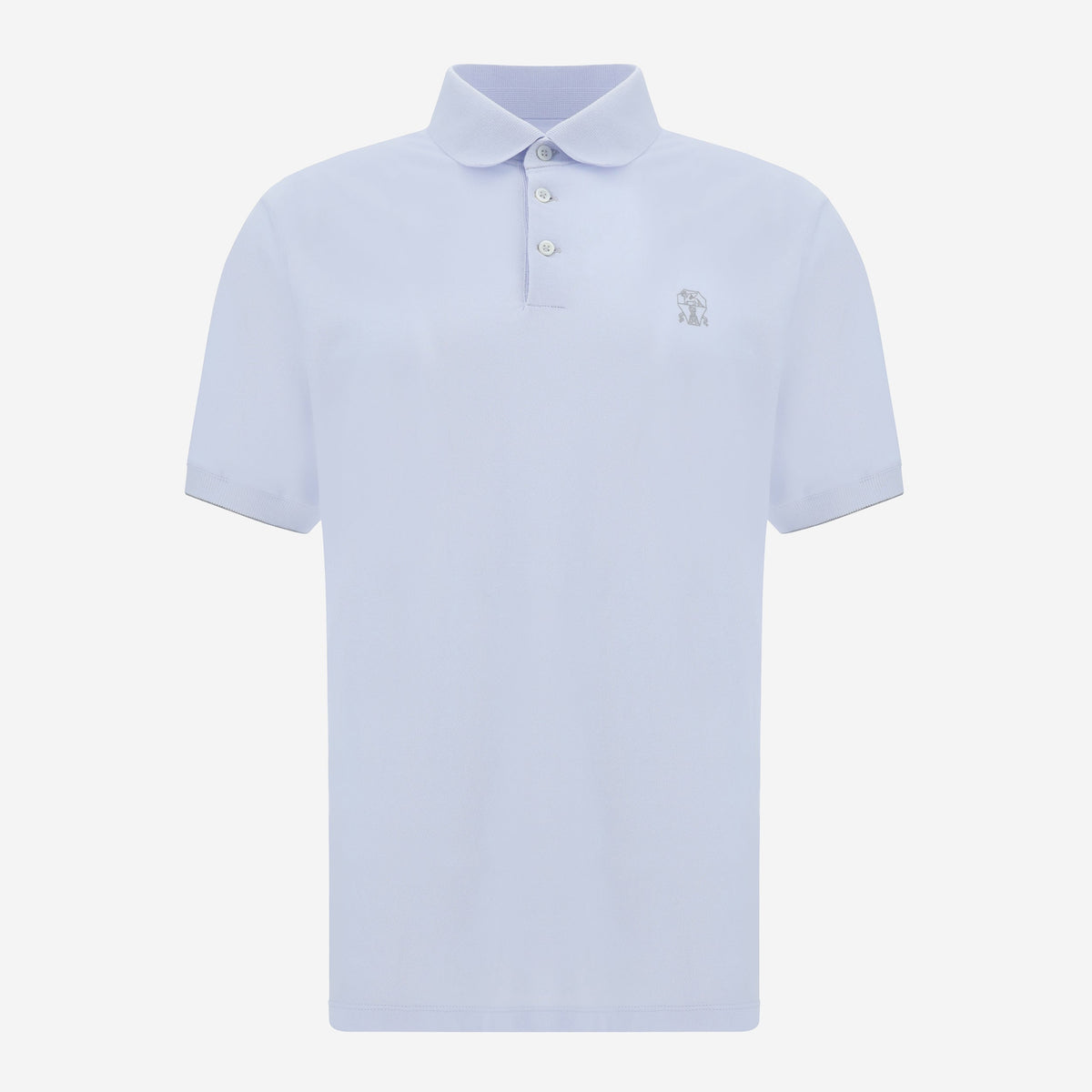 Brunello Cucinelli Cotton Embroidered Logo Polo Shirt