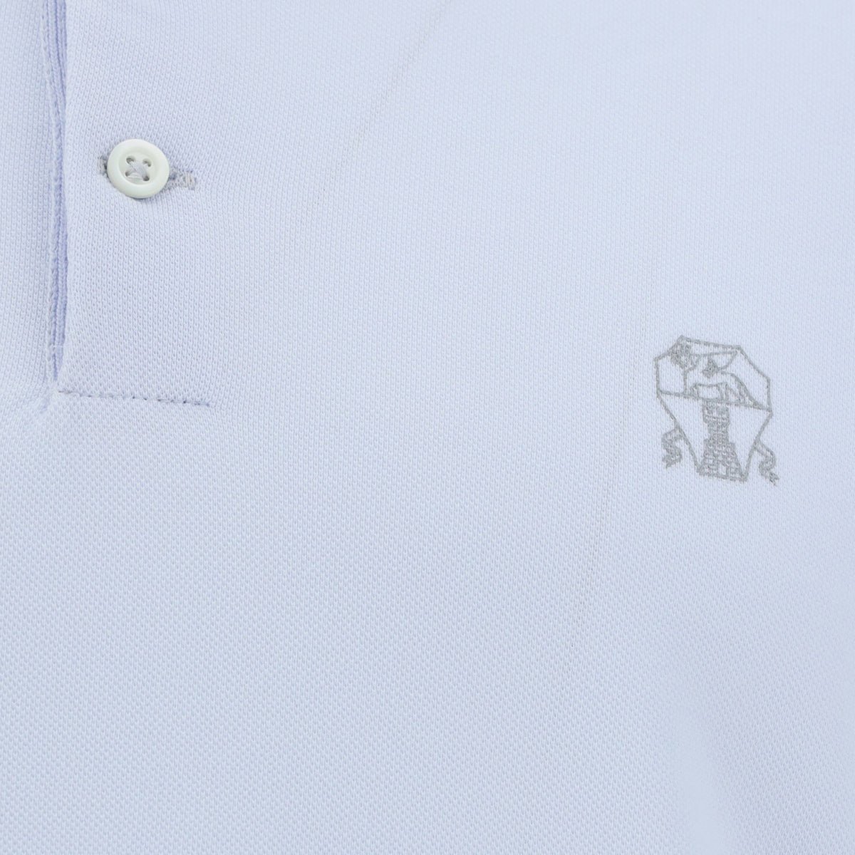 Brunello Cucinelli Cotton Embroidered Logo Polo Shirt