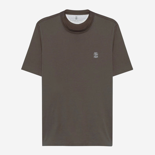 Brunello Cucinelli Cotton Jersey Logo T-Shirt