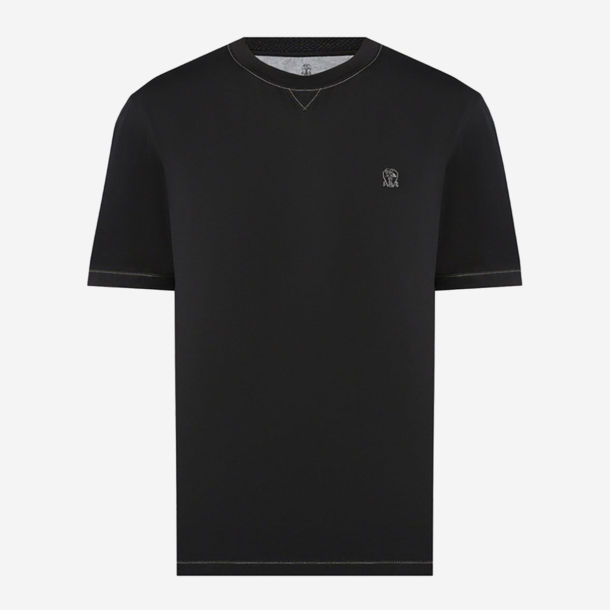 Brunello Cucinelli Embroidered Logo T-Shirt