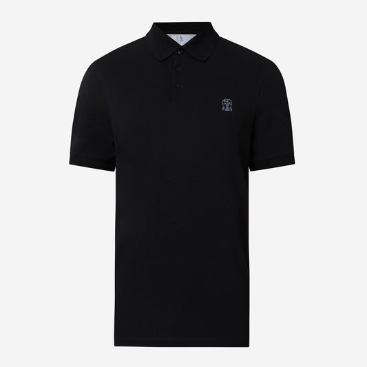 Brunello Cucinelli Cotton piqué Logo Polo Shirt