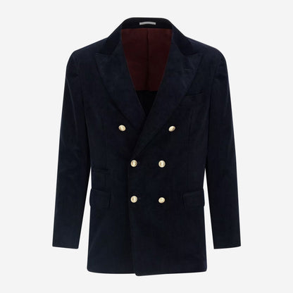 Brunello Cucinelli Double-Breasted Corduroy Blazer