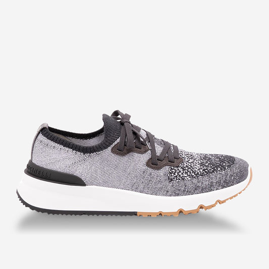 Brunello Cucinelli Cotton Chiné Knit Sneakers