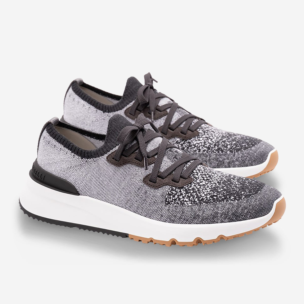 Brunello Cucinelli Cotton Chiné Knit Sneakers