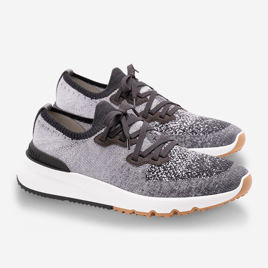 Brunello Cucinelli Cotton Chiné Knit Sneakers