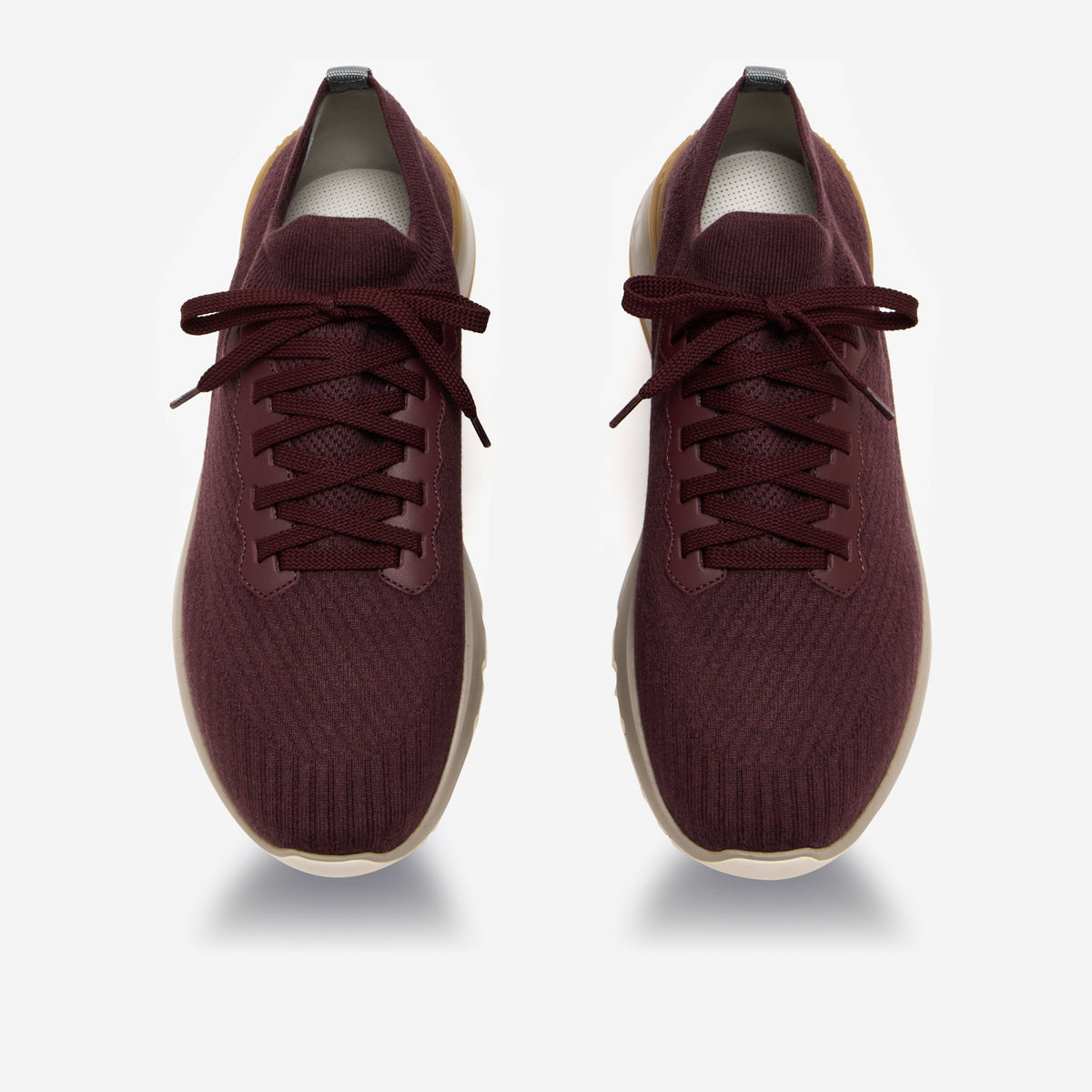 Brunello Cucinelli Cotton Knit And Semi-Polished Calfskin Sneakers