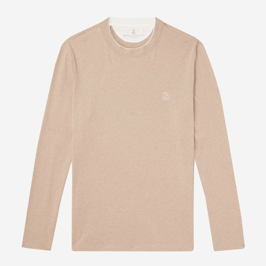 Brunello Cucinelli Long Sleeve Faux-Layering T-Shirt
