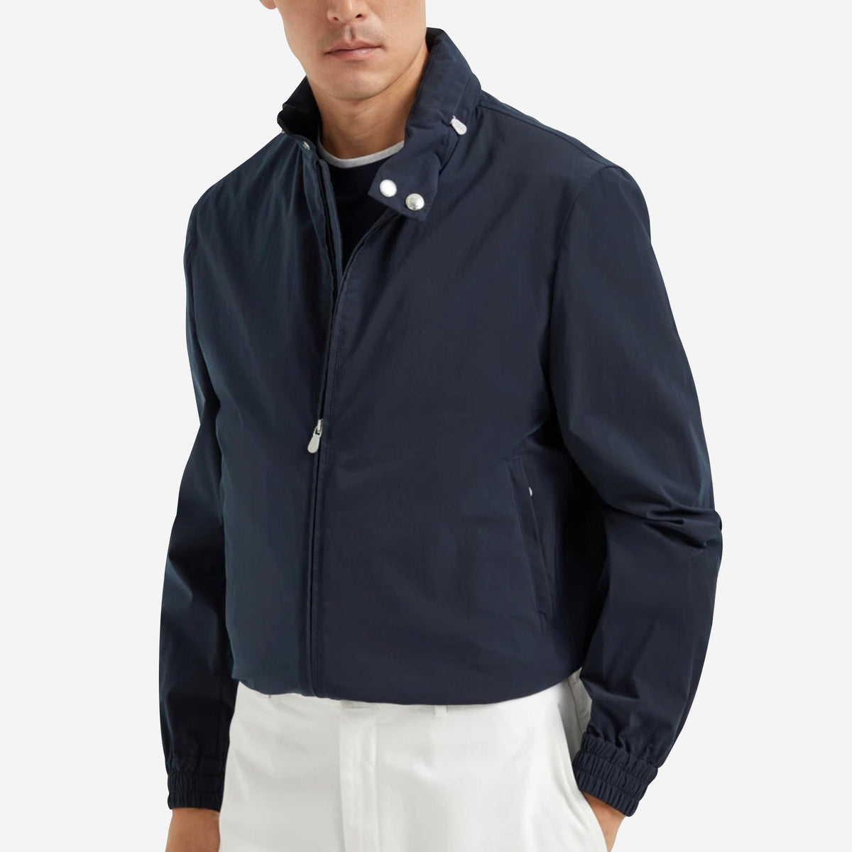 Brunello Cucinelli Water-Resistant Bonded Cotton Unlined Jacket