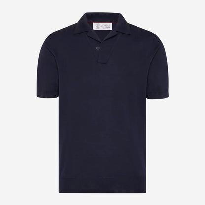 Brunello CucinelliI Lightweight Knit Camp  Collar Polo