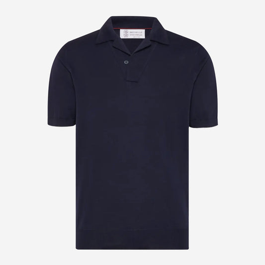 Brunello CucinelliI Lightweight Knit Camp  Collar Polo