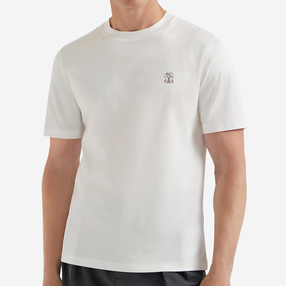 Brunello Cucinelli Logo Jersey T-Shirt