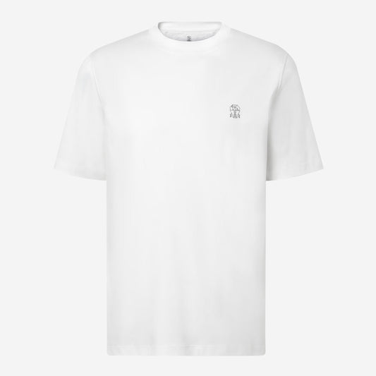 Brunello Cucinelli Logo Jersey T-Shirt