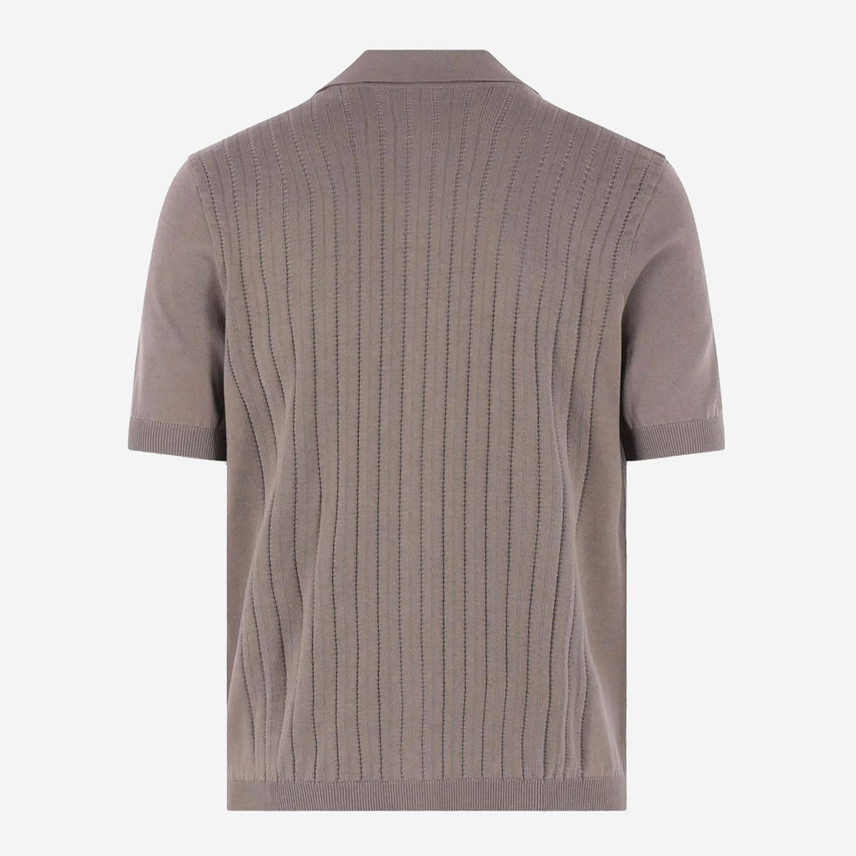 Brunello Cucinelli Cotton Textured Rib Knit Shirt