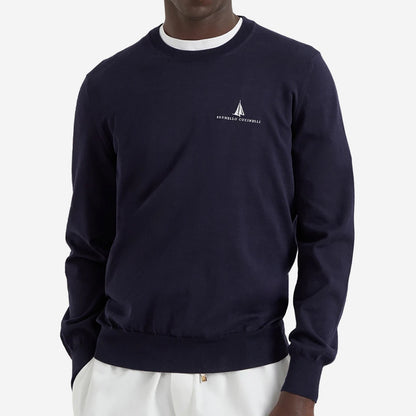 Brunello Cucinelli Cotton Lightweight Embroidered Knitwear