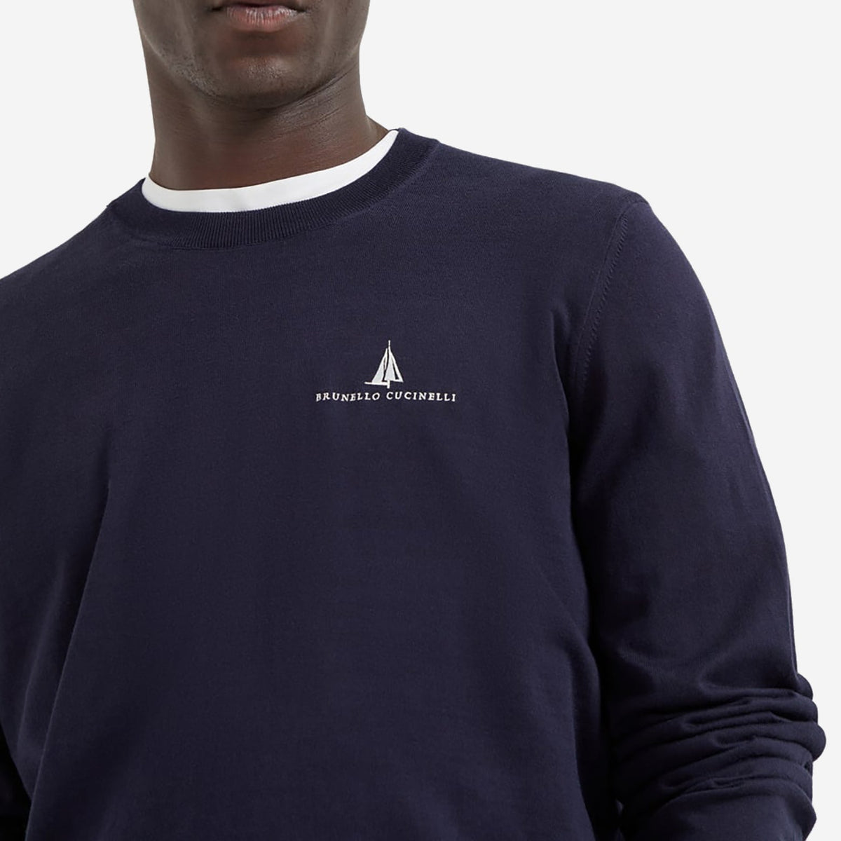 Brunello Cucinelli Cotton Lightweight Embroidered Knitwear
