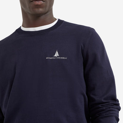 Brunello Cucinelli Cotton Lightweight Embroidered Knitwear