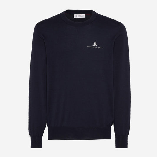 Brunello Cucinelli Cotton Lightweight Embroidered Knitwear