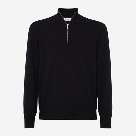 Brunello Cucinelli Cashmere Half Zip Knitwear