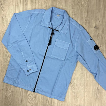 CP Company Zip Overshirt - Cerulean Castmark