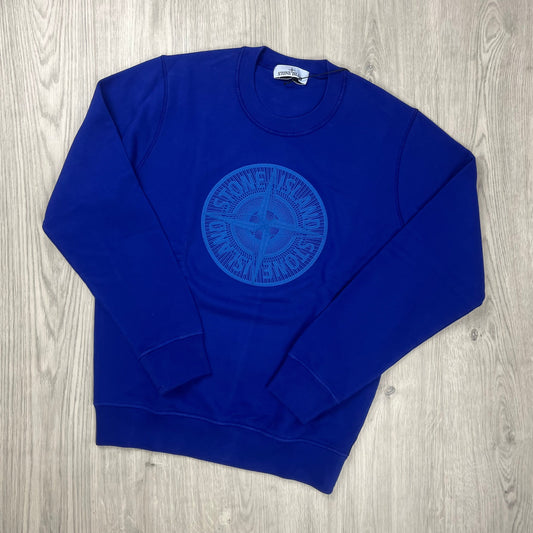 Stone Island Embroidered Sweatshirt - Blue Castmark