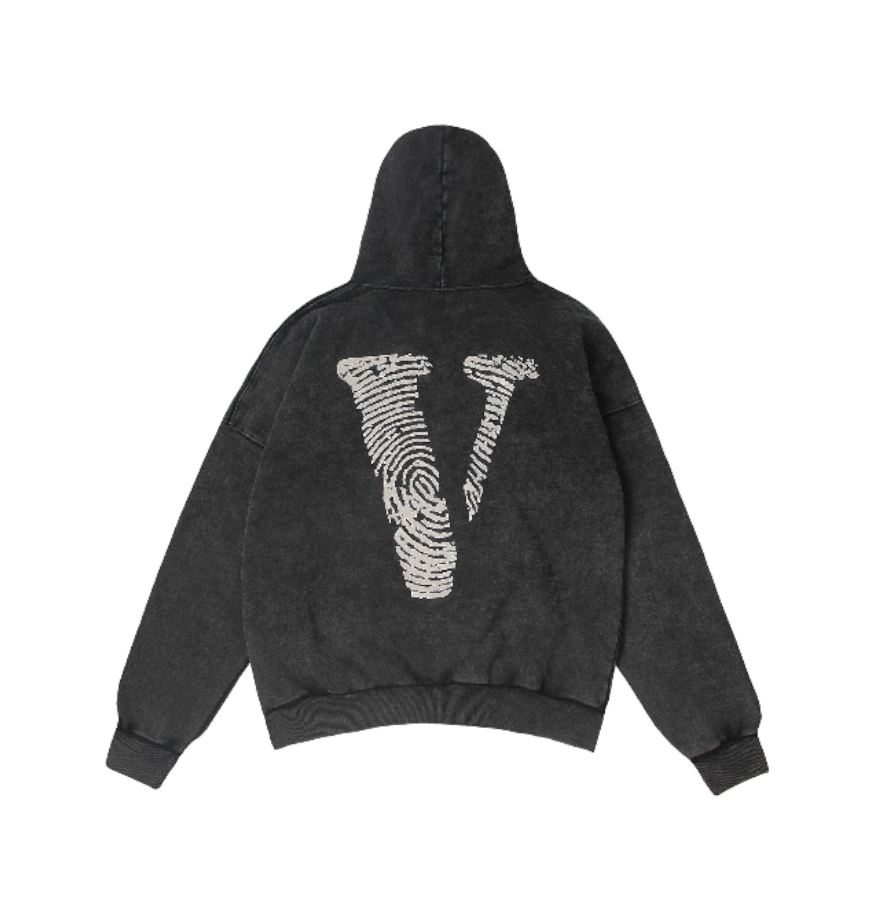 VLONE Finger Print Logo 'Washed Grey' VLHD24004-BK
