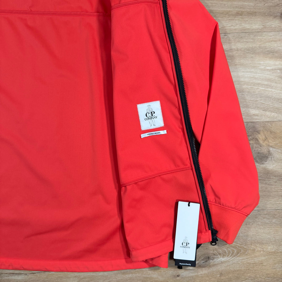 CP Company Shell-R Goggle Jacket in Poinciana Orange Castmark