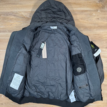 Stone Island Crinkle Reps NY Padded Jacket in Lead Grey Castmark