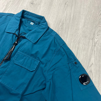 CP Company Zip Overshirt - Ink Blue Castmark