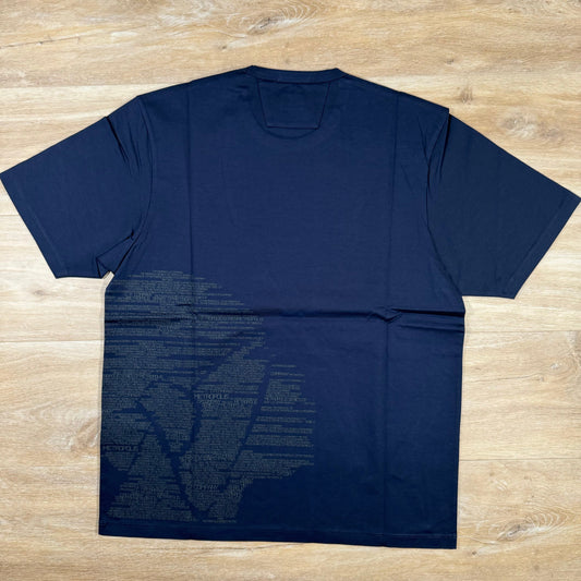 CP Company Metropolis Mercerized Logo T-Shirt in Navy Castmark