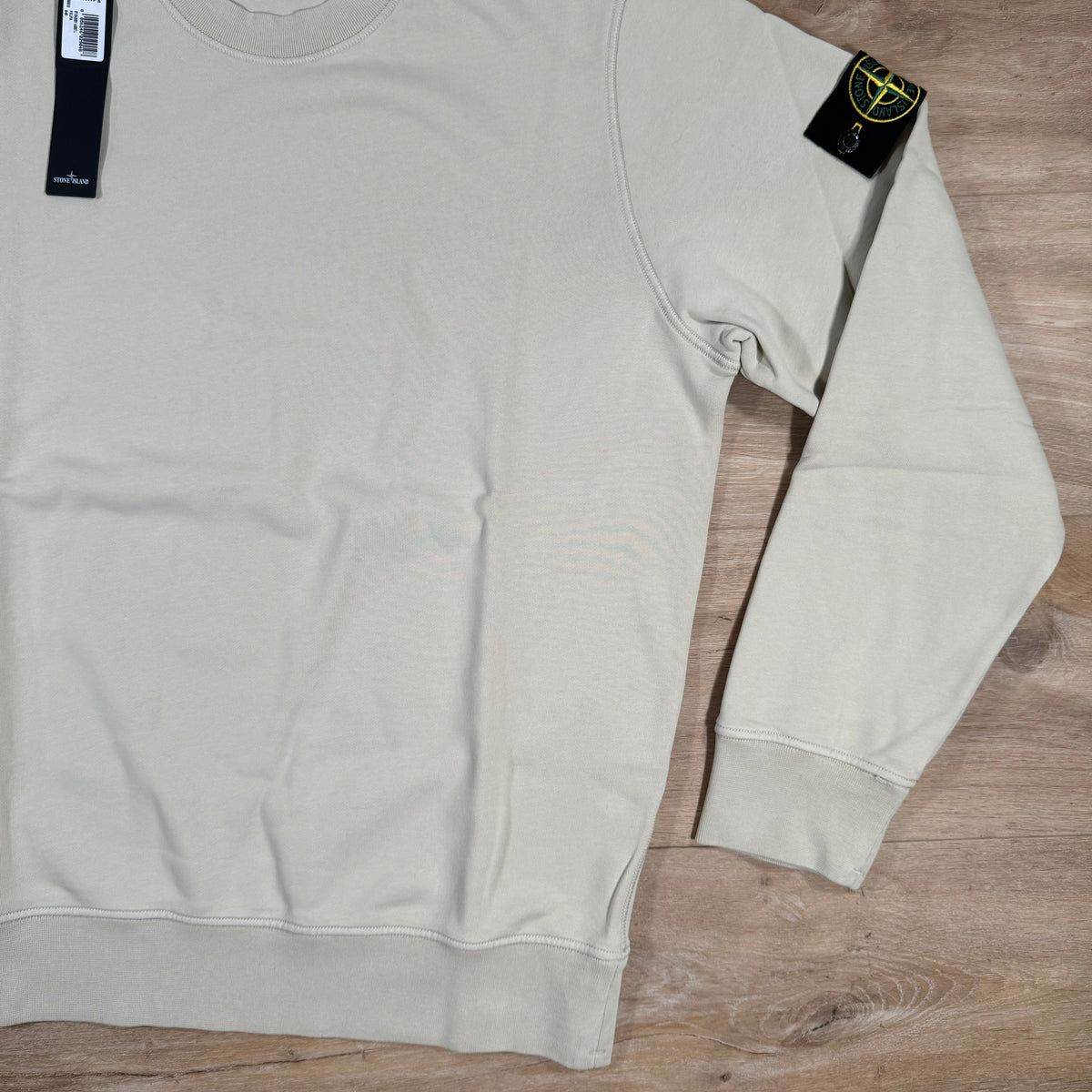 Stone Island Garment Dyed Crewneck Sweatshirt in Plaster Castmark